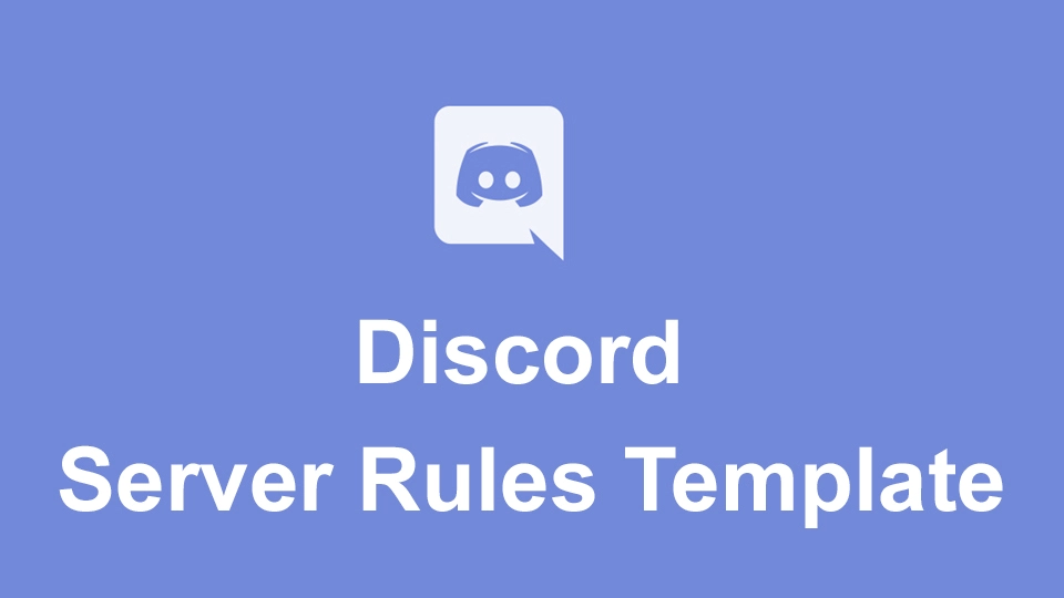 Discord server rules template